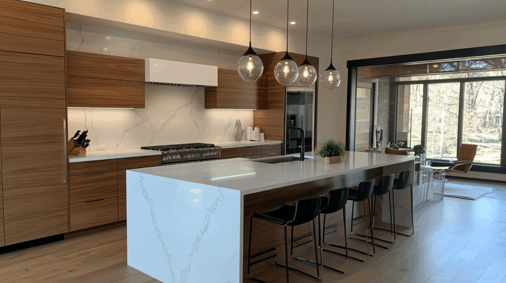 implantation cuisine piano de cuisson