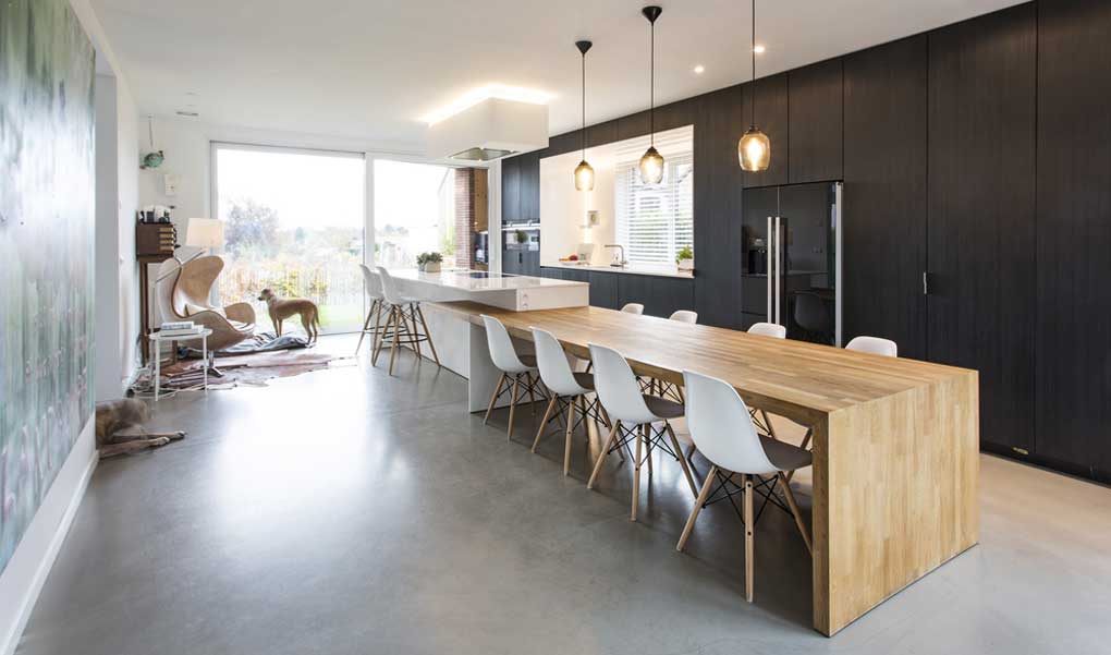 sol cuisine béton ciré